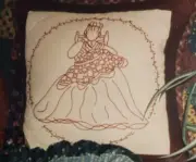 Quiet Time Embroidery Design Pattern 12" Pillow by Dandelion Seed Design
