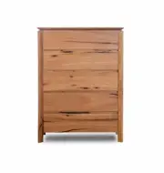 MURRAY CHEST OF 5 DRAWERS TALLBOY 5 DRAWER CHEST SOLID MARRI TIMBER NATURAL