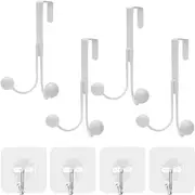 Metal Dual Door Hanger Hooks Towel and Coats Hooks for Home Kitchen Bathroom