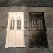 Doll House Miniatures 1/12 Scale White Vintage Door Window Unpainted Accessories
