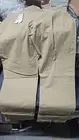Lacoste Mens Flat Front Pant Beige Size 40W X 32L Regular Fit Cotton Stretch