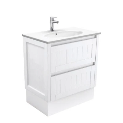 Fienza Rotondo Hampton 750 Vanity on Kickboard Satin White ROT75TK