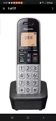 Panasonic KX-TGB810 S Cordless Phone w/ DECT 6.0 ~ 1.6" LCD Silver/Black NEW!