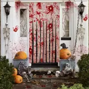 Clearance- 2 Pack Door Curtain Decoration Bloody Hand Prints Creepy Cloth Bloody