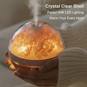 1pc 270ml Whimsical Spherical Air Humidifier with LED Night Light Color-Changing Flowers Fragrance Diffuser Silent Operation USB Rechargeable Perfect for Hom