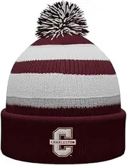 Sport Your Gear College of Charleston Cougars Prime Cuffed Fold Over Pom Pom Winter Knit Hat Beanie Alternate, C of C, One Size