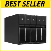 Trayless 5-Bay HDD/SSD Enclosure - Durable Aluminum for High-Performance Data