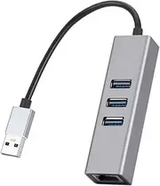Snblzhef 1000Mbps Ethernet Adapter Hub USB3.0 toRJ45 4 In1 Hub 3 Ports USB3.0 5Gbps OTG Splitter LAN Network Card forPC Laptop