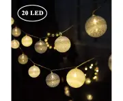 Christmas Decoration Light Candy Color Bulb LED Solar String Lights (Warm White 5m 20 Lights)