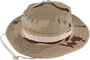 QMFIVE Tactical Boonie Hat, Unisex Camouflage Rounded Hat Fisherman Sun Protection Cap for Outdoor Airsoft Paintball Climb Camping