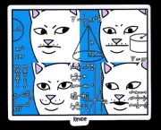RIPNDIP Lord Nermal Math Meme Sticker – Confused Cat Equations Vinyl Sticker