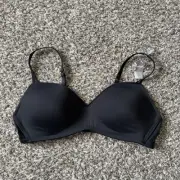Aerie Wireless T Shirt Bra Black NWT Size 38C