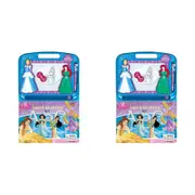 2x Disney Princess Abc Learning Series Kids Magnetic Drawing Pad w/ Book 3y+