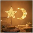 Table Lamp LED Rattan Touch Multicolor Romantic Moon Portable Battery Medium