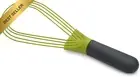 Green Silicone Twist, Flat, and Balloon Whisk Set for Non-Stick Cookware