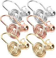 [Veemoon] Stunning Ear Clip Earrings Pressure Clip for Keloids Non-pierced Spiral Earring Cuffs for Women