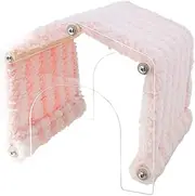 Hamster Hide Tunnel, Indoor Animal Hide Tunnel with Acrylic Door, Inside Outside Cage Soft Plush House, Space-Saving Habitat Decor for Chinchilla, Hamster, Bunny