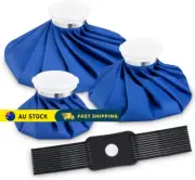 Ice Bag Packs for Injuries Reusable Refillable 3 Ice Packs 6" 9" 11" Ice Bags wi
