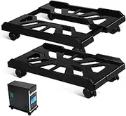 DOITOOL Computer Stand Floor Desk Laptop Cart Computer Tower Stand Under Desk Laptop Cart on Wheels CPU Holder with Wheels Black Abs