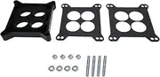 Modengzhe Aluminum 1" Height Square-bore Carburetor Spacer with Bakelite Gaskets for Square Bore Carburetors Compatible with Holley SBC BBC BB Chevy if Applicable