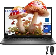 [DELL] Latitude 3550 Laptop Computer for Business and Work, 13th Gen Intel 10-Core i5-1335U (Beat i7-1255U), 16GB DDR5 RAM, 512GB PCIe SSD, 15.6" FHD, WiFi 6E, Bluetooth 5.3, USB4 Type-C, Windows 11 Pro