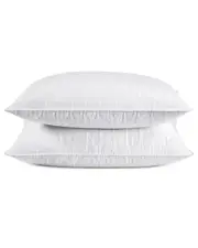 Unikome Set Of 2 Goose Down Feather Oval Gusseted Bed Pillows