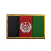 Embroidered Afghanistan National Flag Hook Loop Military Patch Emblem Badge