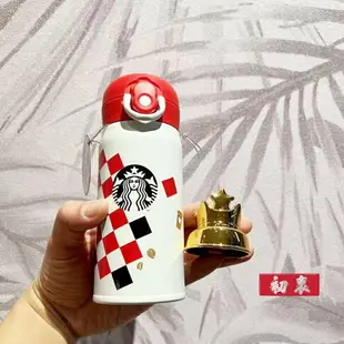 星巴克海外限定杯子情人節膳魔師合作款皇冠造型保溫杯(350ml)