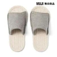 在飛比找momo購物網優惠-【MUJI 無印良品】室內前開拖鞋/原色*灰色