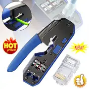 RJ45 EZ Crimper Cat5e 6 7 HD Network Connector Crimping LAN Tool HAF