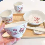 日本直送 HELLO KITTY 櫻花人力車陶瓷日式餐具系列 茶杯 陶瓷碗 湯碗 盤子 筷架 SAKURA 日本製