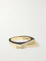 [Rainbow K] Rainbow K - Handcuff 14-karat Gold, Diamond And Enamel Ring - 3 3 Gold