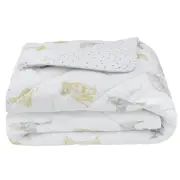 Living Textiles Cotton Jersey Quilted Cot Comforter Savanna Babies/Pitter Patter