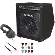 NUX DA-30BT Bluetooth Monitor Amp w/ Headphones, Instrument Cable, & Picks