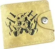 [WANHONGYUE] Undertale Artificial Leather Classic Trifold Wallet Credit Card Holder for Men Boy, Undertale /1, One Size, Retro