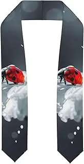 [EdWal] Ladybug on Daisy Flower print Graduation Stole and Sash Class for Unisex Adult Honor Stole Honor Stole of 2025