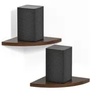 Corner SoundWave Floating Shelf for Small Speaker Wall Mounts Set of 2
