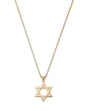 Bloomingdale's Fine Jewelry Men's Star of David Pendant Necklace in 14K Yellow Gold, 22