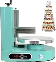 Automatic Cake Cream Coating Machine, 4-12Inches Portable Cake Icing Machine, Round Cake Buttercream Spreading Coating Filling Machine, Cake Icing Smoother Tool, Green