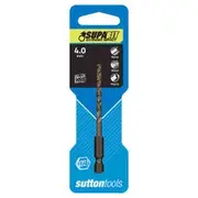 SUTTON 4.0mm 1/4-Hx Drill Bit HSS Co Metal Supabit D2130400