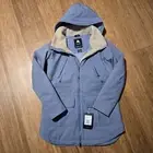 BURTON Living Lining PROWESS Snowboard JACKET Womens Med. Sherpa Folkstone Gray