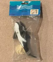 Vintage Bath Buddies Novelty Orca Killer Whale Sink Tub Bathtub Plug - NEW
