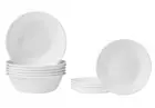 NEW Corelle Classic Winter Frost White Soup Bowls & Bread Plates, TWO Sets of 6