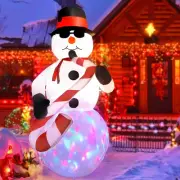8 FT Christmas Inflatables Snowman Outdoor Christmas Decorations, Snowman Dec...
