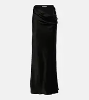 [Christopher Esber] Christopher Esber Drifted silk maxi skirt AU 10 black
