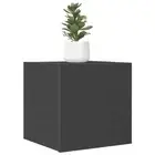 Grey Wall Mounted TV Cabinets Set of 2 Storage Units 30cm Cube Design