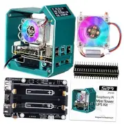 Case for Raspberry Pi 4, Pi 4 Mini Tower Case with ICE Tower Cooler, with UPS