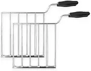 [Smeg] TSSR01 Two Frames for Toasting Sandwiches, for Toasters from TSF01 Series TSS401, Metal, Chrome