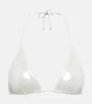 [Norma Kamali] Norma Kamali Metallic triangle bikini AU 12 silver