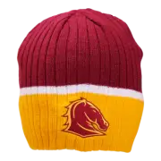 Brisbane Broncos NRL Burley Sekem Boundary Rib Beanie! BNWT's!